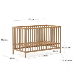 Wohnen Kindermöbel|Babybetten*Kinder Gitterbett aus Buche Massivholz - Vichada