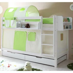 Kinder Wohnen Kinder Holz Etagenbett in Weiß - Denys