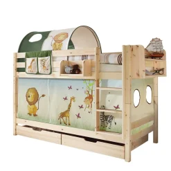 Kinder Wohnen Kinder Kiefernholz-Stockbett in Natur - Nioara