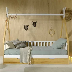 Wohnen Kinderbetten|Kindermöbel*Kinder Kojenbett mit Zelt Himmel - Toscana