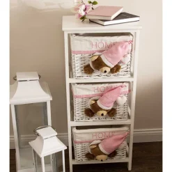 Wohnen Kindermöbel|Rattanmöbel*Kinder Regal mit Teddybären - 3 Körbe - Lora