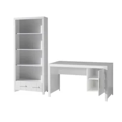 Kinder Wohnen Kinder Schreibtisch und Regal Set - Ellen (zweiteilig)
