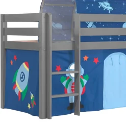 Kinder Wohnen Kinder-Abenteuerbett mit Rutsche Weltraum - Vallino