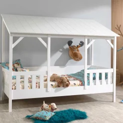 Wohnen Kindermöbel|Kinderbetten*Kinderbett mit Dach & Absturzsicherung Zaun - Zanoas