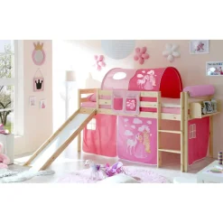 Kinder Wohnen Kinderbett Round mit Rutsche