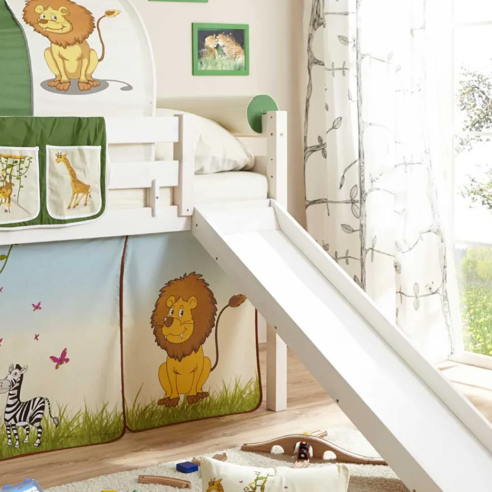 Kinder Wohnen Kinderbett Siorodo mit Rutsche