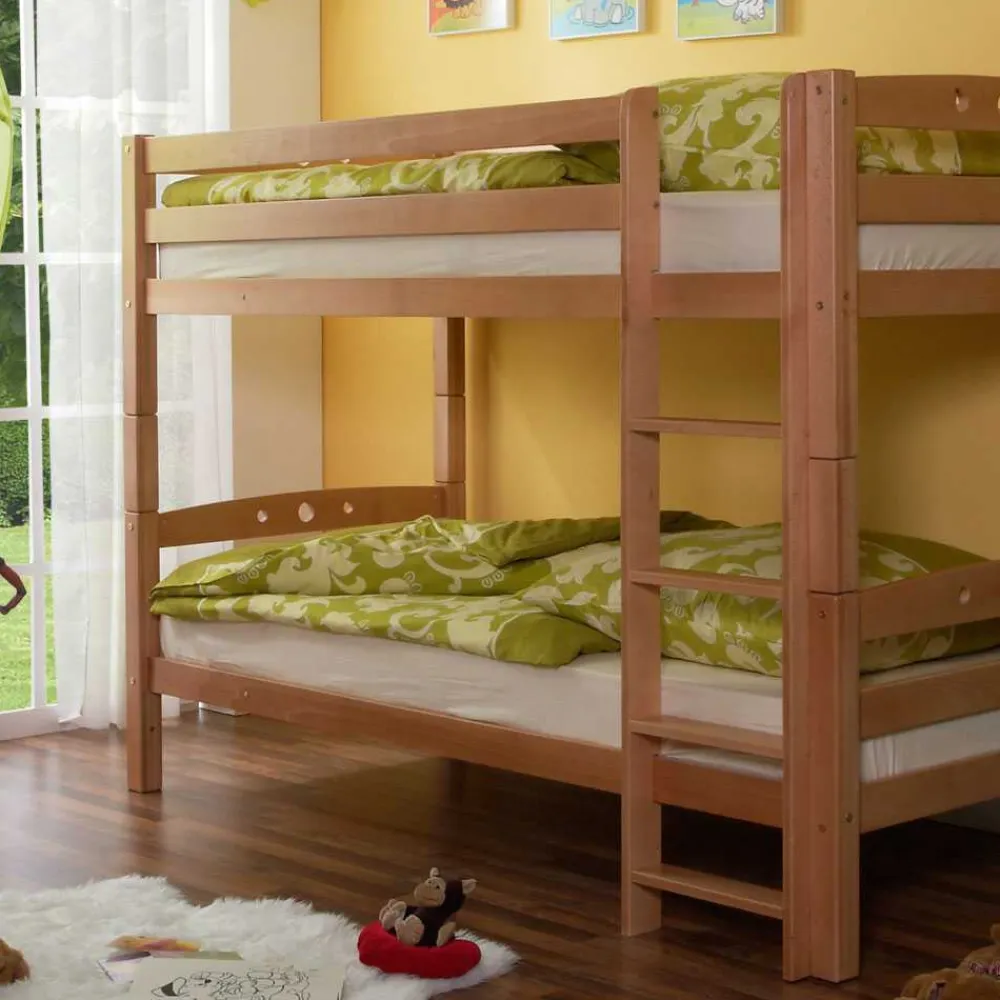 Kinder Wohnen Kinderetagenbett Luanu aus Buche