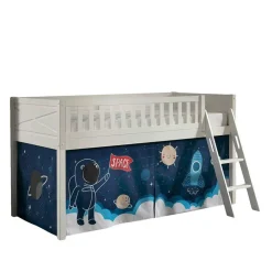 Kinder Wohnen Kinder-Hochbett Astronaut in Weiß - Natalea