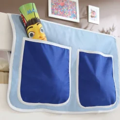 Wohnen Kindermöbel|Kinderbetten*Kinderhochbett Saconso mit Tunnel in Blau