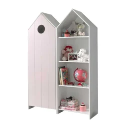 Wohnen Kinderkleiderschränke|Babyzimmerschränke*Kinderschrank & Regal im Häuser Design - Indefiva (zweiteilig)