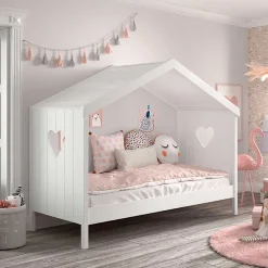 Wohnen Kinderbetten|Kindermöbel*Kinderzimmer Hausbett in Weiß - Grandory