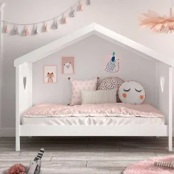 Wohnen Kinderbetten|Kindermöbel*Kinderzimmer Hausbett in Weiß - Grandory