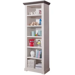 Kinder Wohnen Kinderzimmer Landhaus Regal in Weiß & Grau - Rimesca