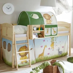 Kinder Wohnen Kinderzimmer Motto Hochbett Löwe Giraffe Zebra - Naron
