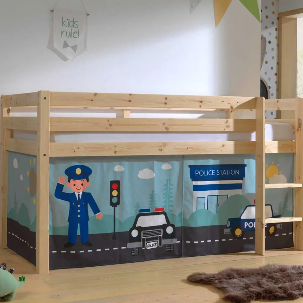 Wohnen Kinderbetten*Kinderzimmer Polizei Hochbett aus Massivholz - Udines