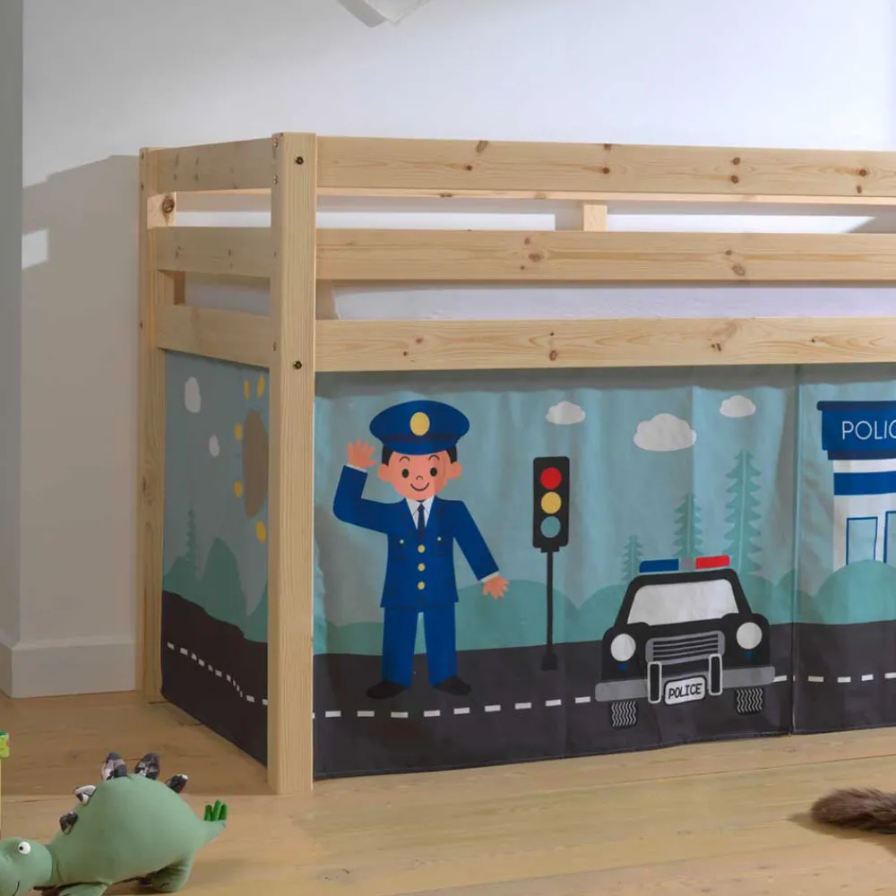 Wohnen Kinderbetten*Kinderzimmer Polizei Hochbett aus Massivholz - Udines