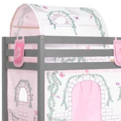 Kinder Wohnen Kinderzimmer Spielbett Hochbett mit Tunnel - Crabina