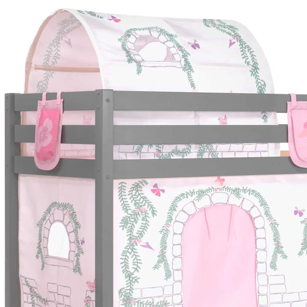 Kinder Wohnen Kinderzimmer Spielbett Hochbett mit Tunnel - Crabina