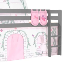 Kinder Wohnen Kinderzimmer Spielbett Hochbett mit Tunnel - Crabina