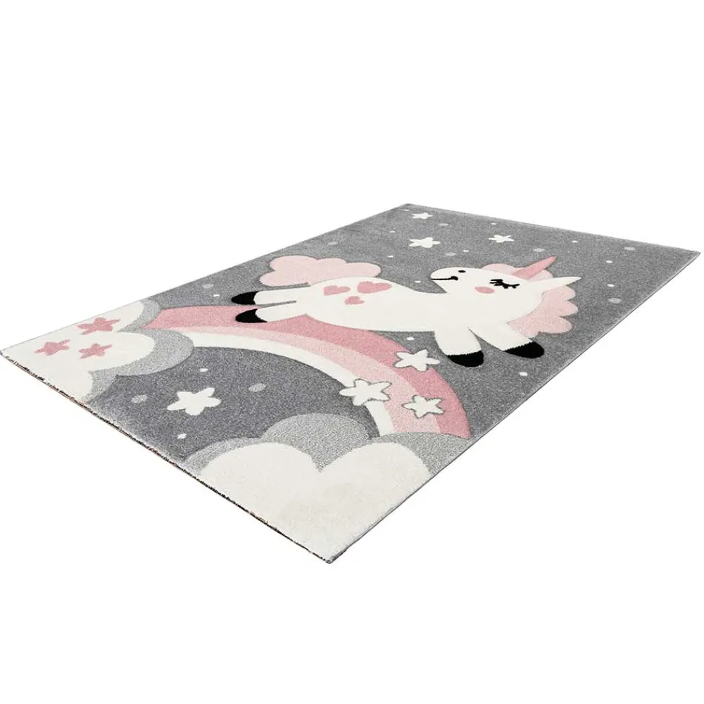 Kinder Wohnen Kinderzimmer Teppich mit Einhorn - Ovestica