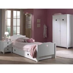 Wohnen Kinderzimmer Komplett|Kindermöbel*Kinderzimmer-Einrichtung mit Herz - Grandory (dreiteilig)