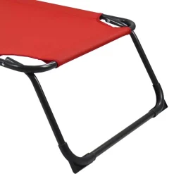 Wohnen Klappbare Balkonliege in Rot und Schwarz - Haikira