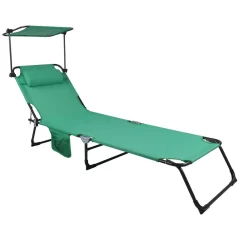 Wohnen Balkonmöbel|Metall-Gartenmöbel*Klappbare Gartenliege mit Dach - Bobila