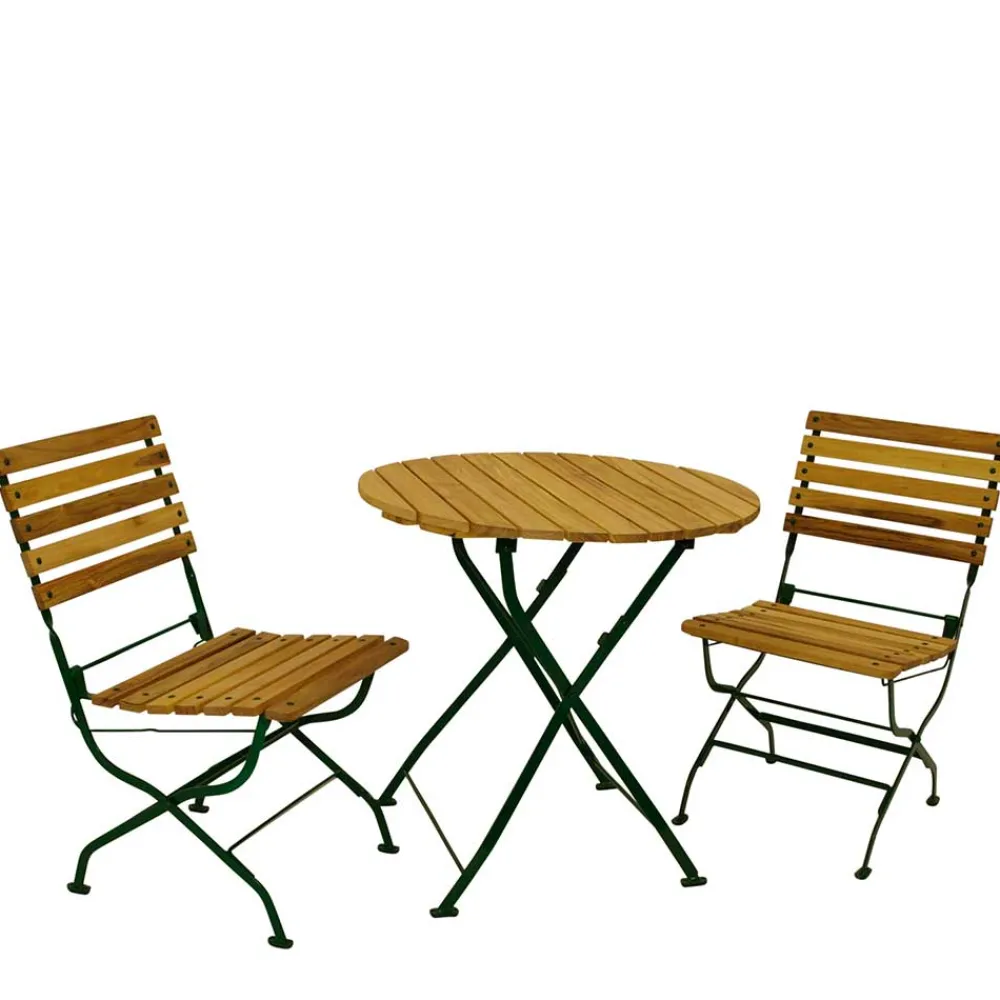 Wohnen Klappbare Gartenmöbel aus Robinie - Capua (dreiteilig)