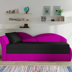 Wohnen Sofas|Sofa*Klappbare Recamiere in Magenta und Schwarz - Karneola