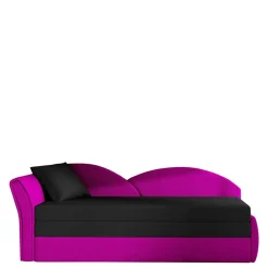 Wohnen Sofas|Sofa*Klappbare Recamiere in Magenta und Schwarz - Karneola