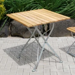 Wohnen Klappbare Tischgruppe aus Holz - Coralla (dreiteilig)