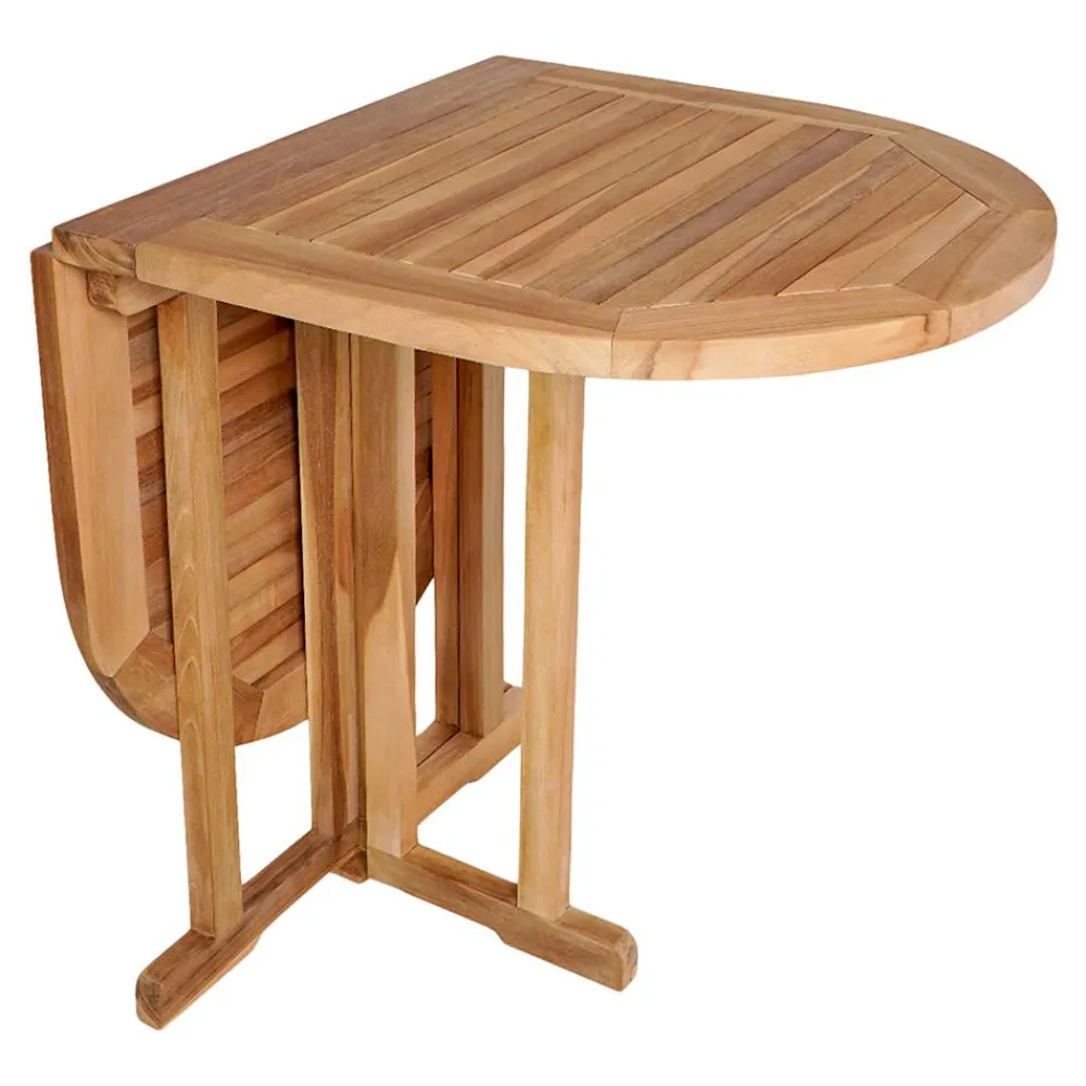 Wohnen Teakholz-Gartenmöbel|Gartentische*Klappbarer Balkontisch aus Teakholz - Senvelita