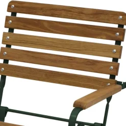 Wohnen Korbmöbel|Metall-Gartenmöbel*Klappbarer Biergartenstuhl mit Armlehnen - Maidino