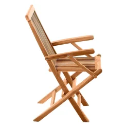Wohnen Klappbarer Garten Holzstuhl mit Armlehnen - Klahuma (2er Set)