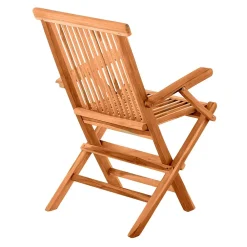 Wohnen Klappbarer Garten Holzstuhl mit Armlehnen - Klahuma (2er Set)