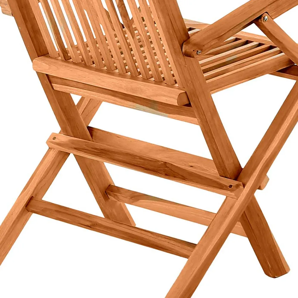 Wohnen Klappbarer Garten Holzstuhl mit Armlehnen - Klahuma (2er Set)