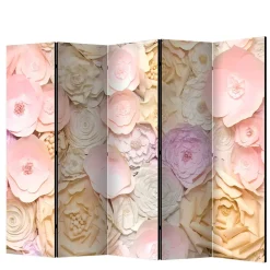 Wohnen Vintage Möbel*Klappbarer Paravent mit Blumen Foto - Nurzia