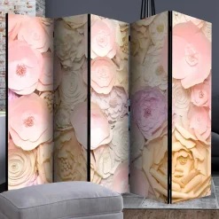 Wohnen Vintage Möbel*Klappbarer Paravent mit Blumen Foto - Nurzia