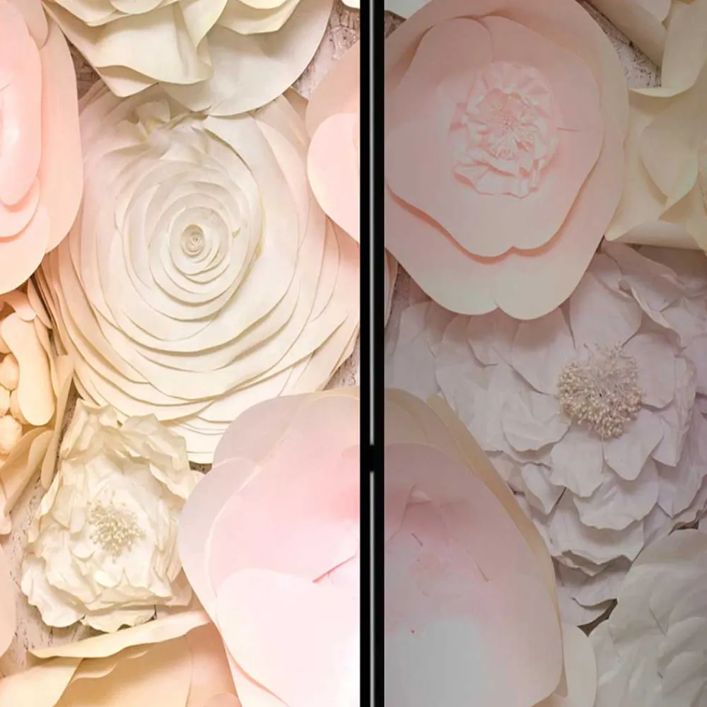 Wohnen Vintage Möbel*Klappbarer Paravent mit Blumen Foto - Nurzia