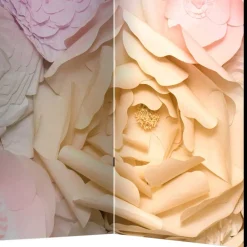 Wohnen Vintage Möbel*Klappbarer Paravent mit Blumen Foto - Nurzia