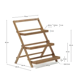 Wohnen Klappbares Regal im Treppendesign - zB für Blumen - Oledra