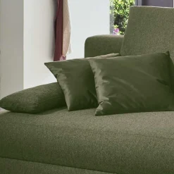 Wohnen Betten|Betten*Klappcouch in Oliv Grün mit Federkern - Alcarizora