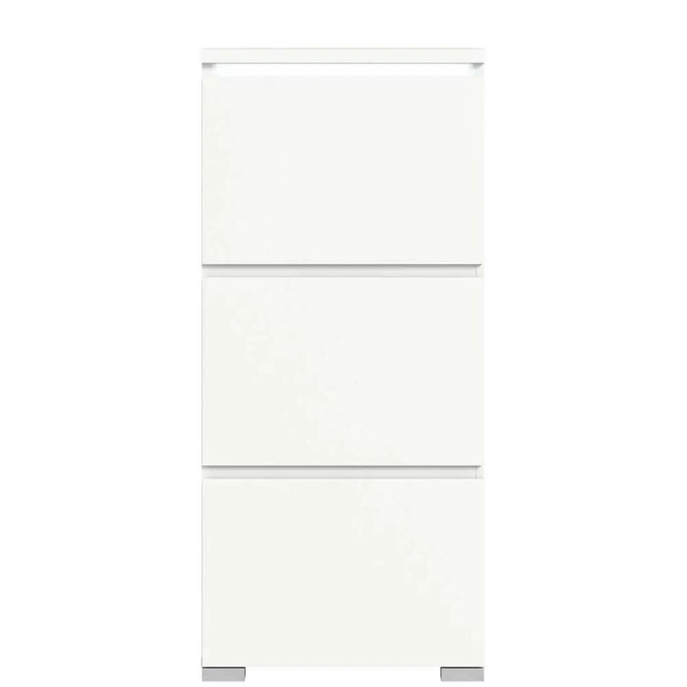 Wohnen Schuhschränke*3-Klappen-Schuhschrank in Weiß - Dany