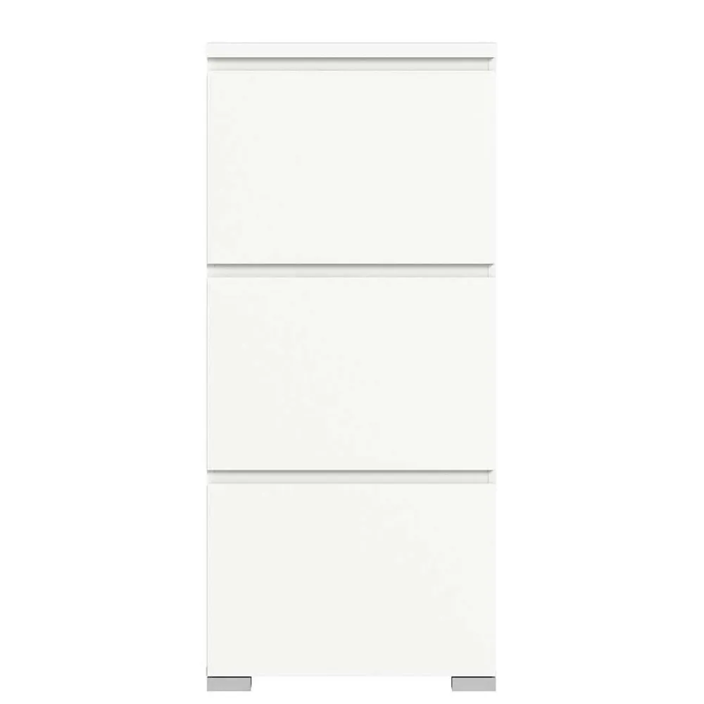 Wohnen Schuhschränke*3-Klappen-Schuhschrank in Weiß - Dany