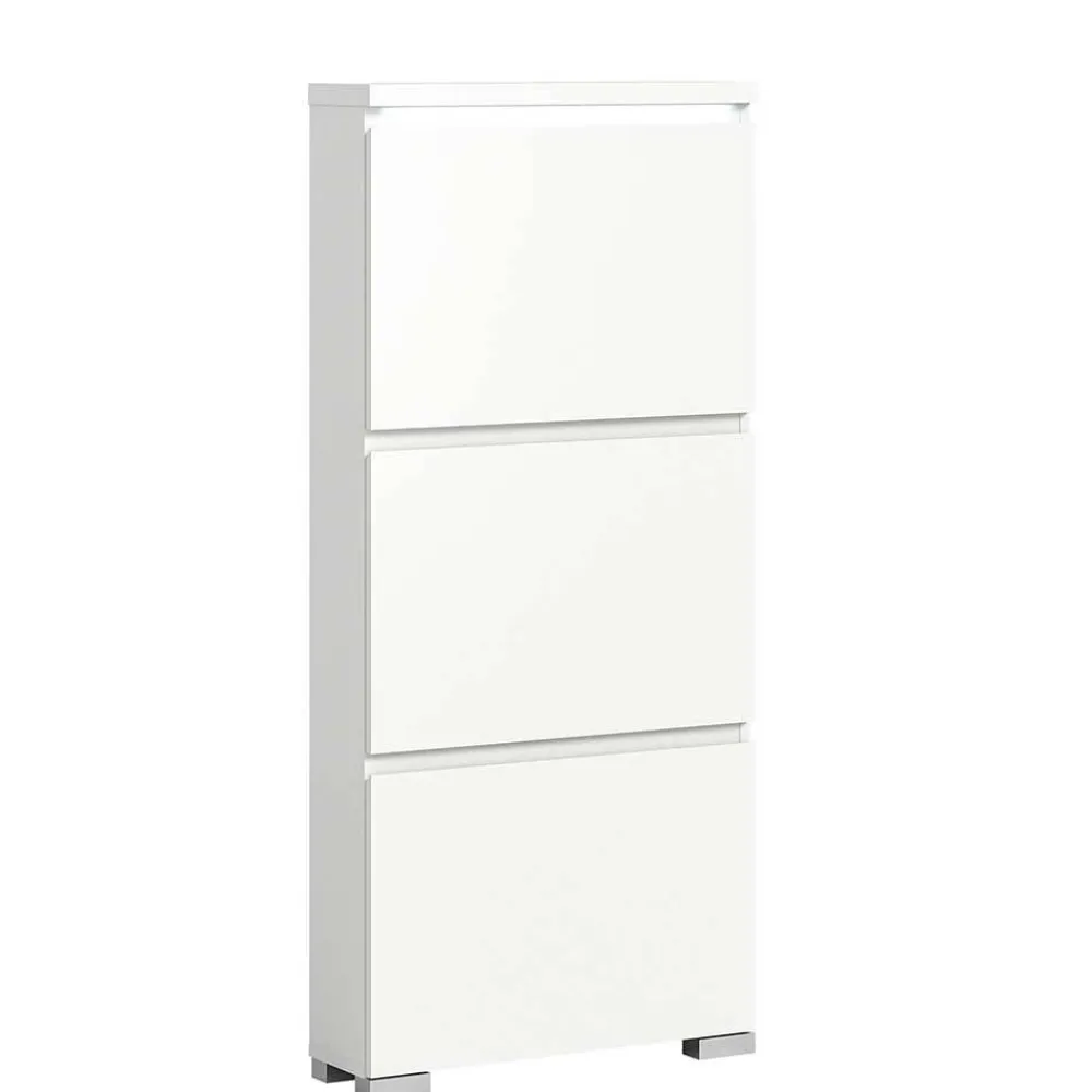 Wohnen Schuhschränke*3-Klappen-Schuhschrank in Weiß - Dany