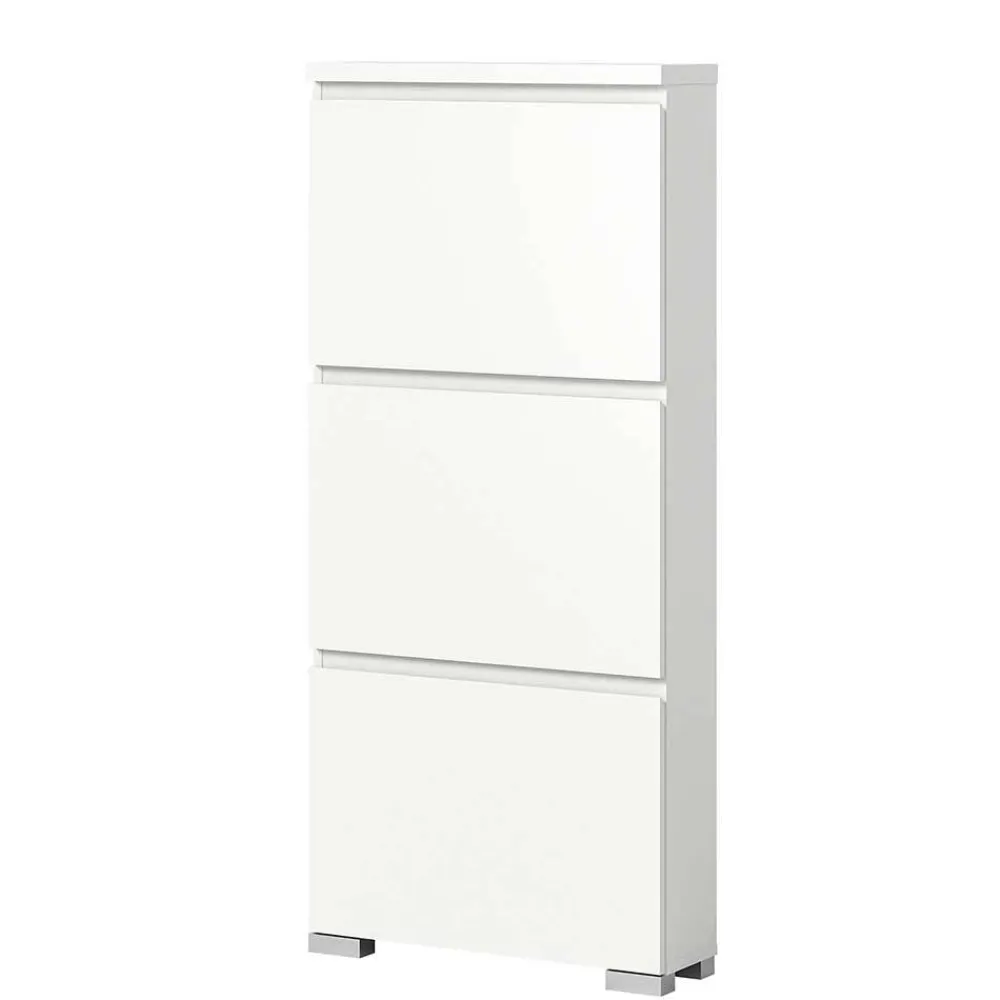 Wohnen Schuhschränke*3-Klappen-Schuhschrank in Weiß - Dany