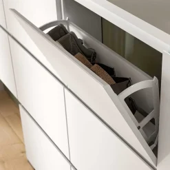 Wohnen Schuhschränke*3-Klappen-Schuhschrank in Weiß - Dany