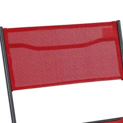 Wohnen Metall-Gartenmöbel|Balkonmöbel*Klappstühle in Rot mit Schwarz - Maximilian (2er Set)