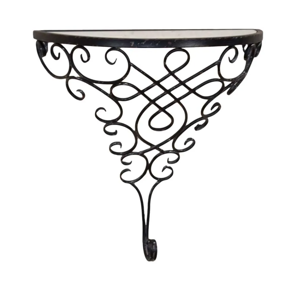 Wohnen Klassicher Wandtisch Morenza mit schwarzem Metall