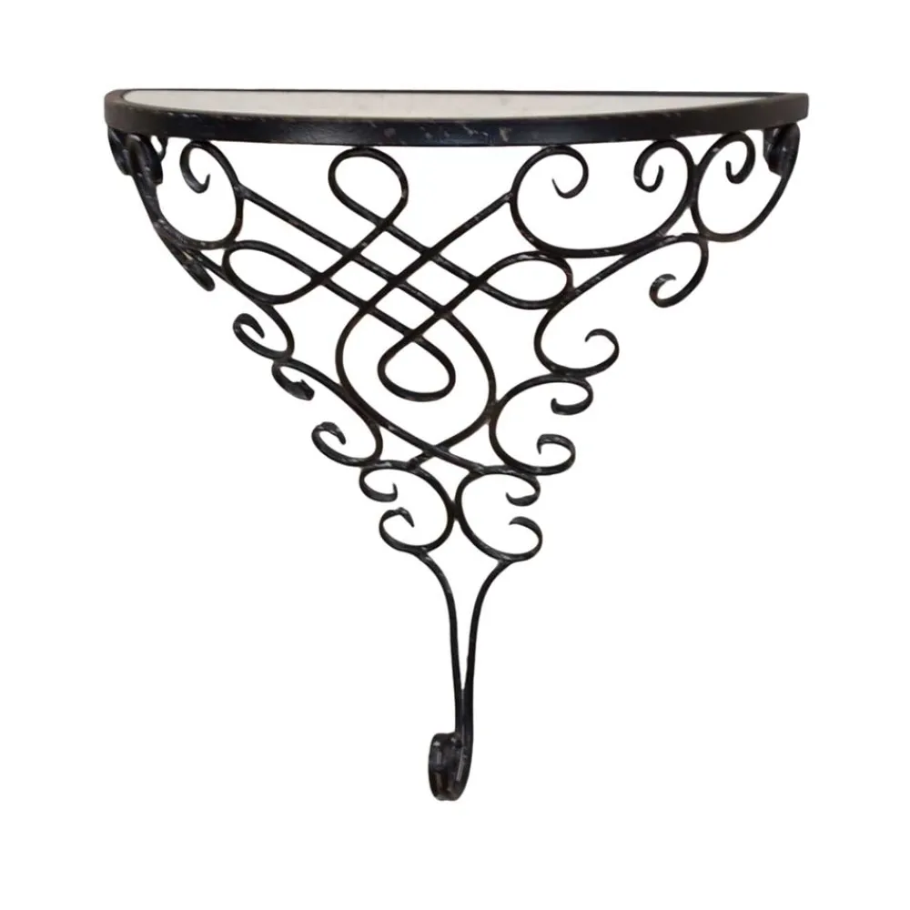 Wohnen Klassicher Wandtisch Morenza mit schwarzem Metall